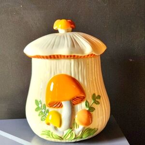 Extra Large ARNELS 11" MERRY MUSHROOM Canister